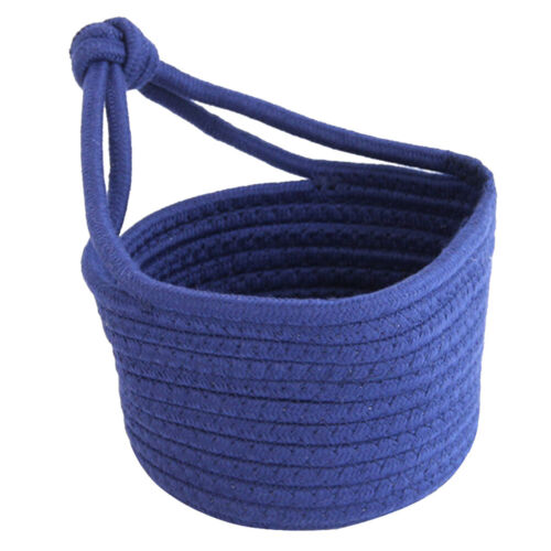 Woven Hanging Basket Cotton Rope Storage Basket Sundries Organizer Round
