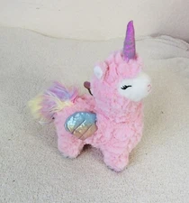 Kellytoy Llama Alpaca Plush Stuffed Animal 12”Unicorn Llamacorn Pink Horns Wings