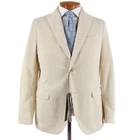 Boglioli NWT Sport Coat / K Jacket Size 50R (40R US) In Solid Ivory 100% Cotton