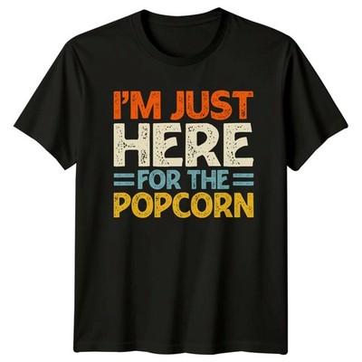 T-Shirt Ich bin nur hier für Sie lustig Popcorn Kino Geschenk für Sie und Ihn