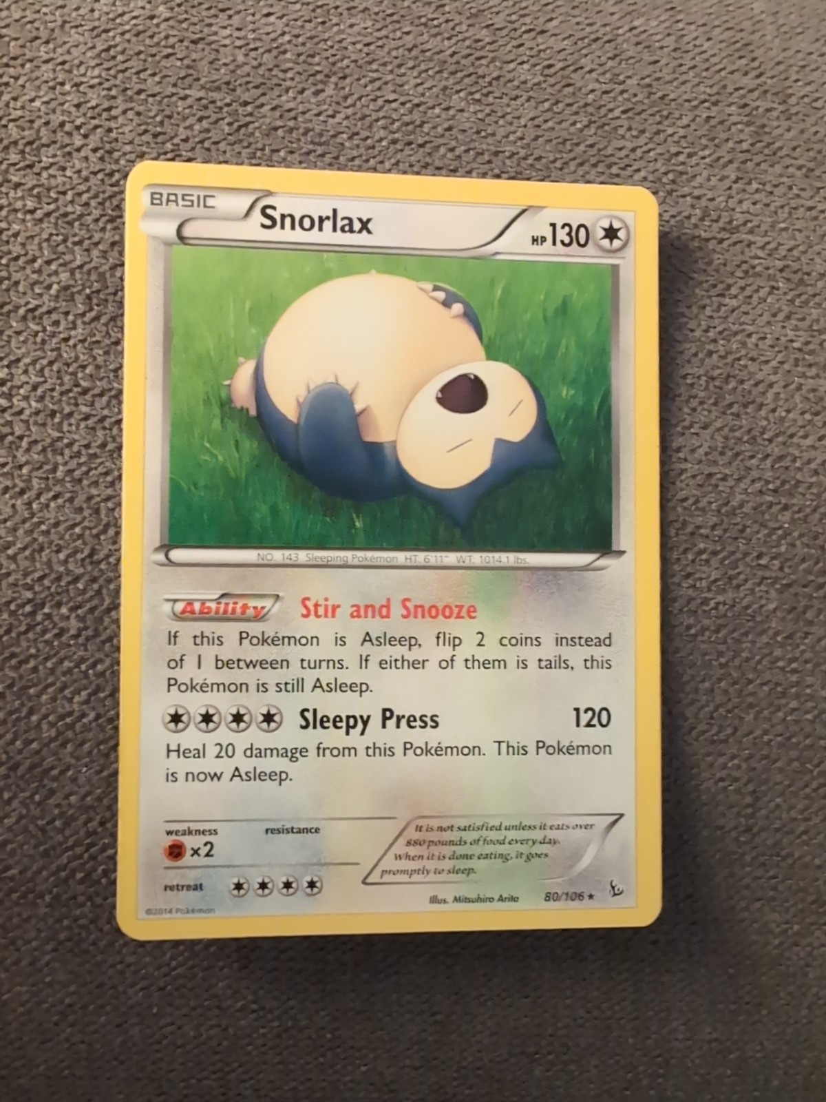 Snorlax 80/106 Flashfire Regular