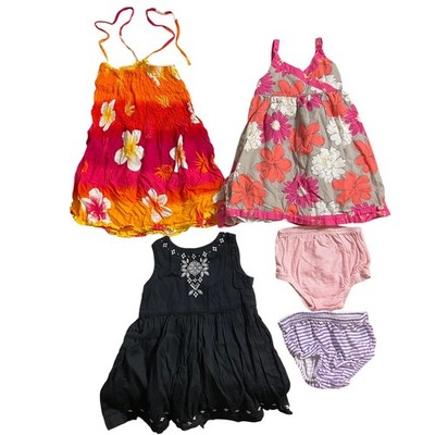 Carter s Toddler Girl Dress size 18M Tropical Floral Dress Black Pink Bundle of5
