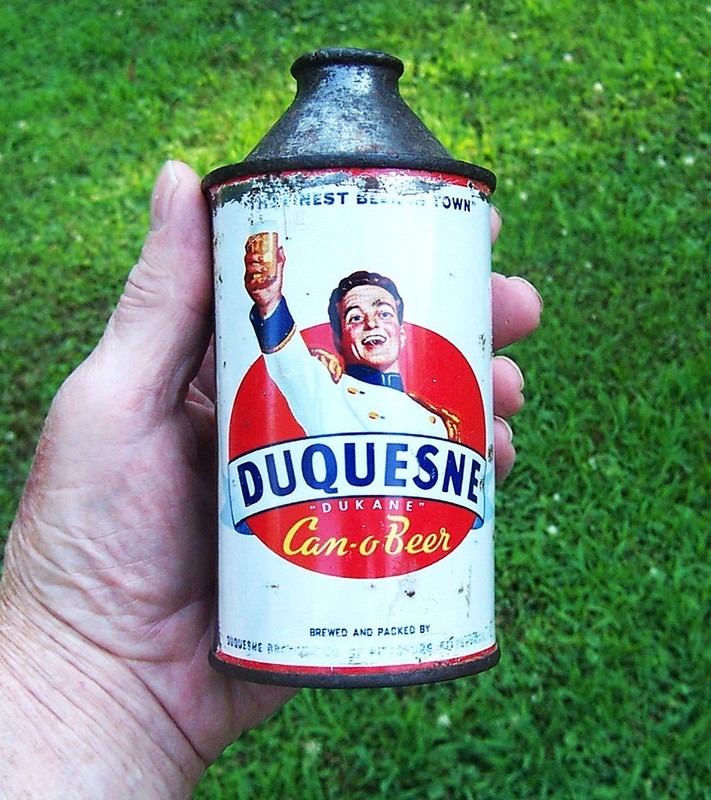 Vintage Duquense  / Dukane Cone Top Beer Can Duquesne Brewing Co Pittsburgh  Pa