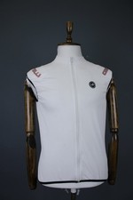 Castelli Techno Sport Wear White Solid Sleeveless Full Zip Cycling Vest Size XL