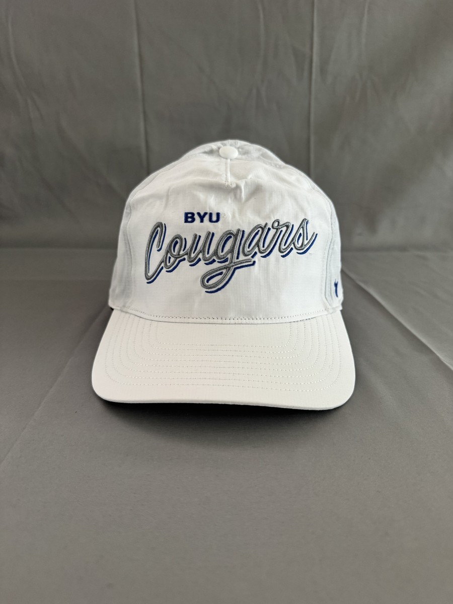 '47 Brand BYU Cougars NCAA White Snapback Hat Script Logo Cap