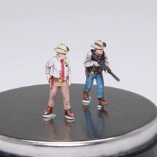 1/72  Texas Troopers Go To The Fire 2pcs Person Painted Finished Soldier Model