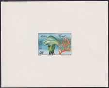 SENEGAL Sc #701 FRENCH PROOF CARD:  MARINE LIFE, JELLYFISH