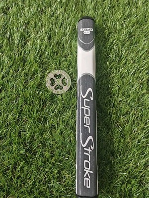 Superstroke Zenergy Tour Round 2.0 grau weiß Putter Golfgriff GRATIS BALLMARKER