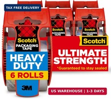 Scotch Heavy Duty Shipping Packing Tape, Clear, 1.88 in. x 22.2 yd.