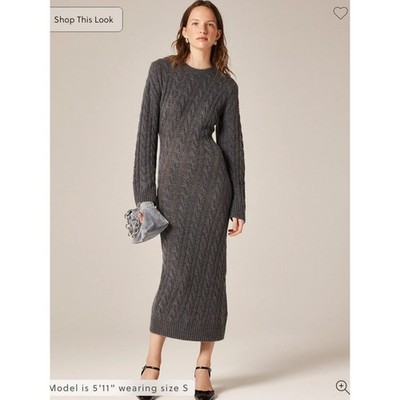 j crew cable knit sweater dress Rib-knit Mini Sweater-dress For Women