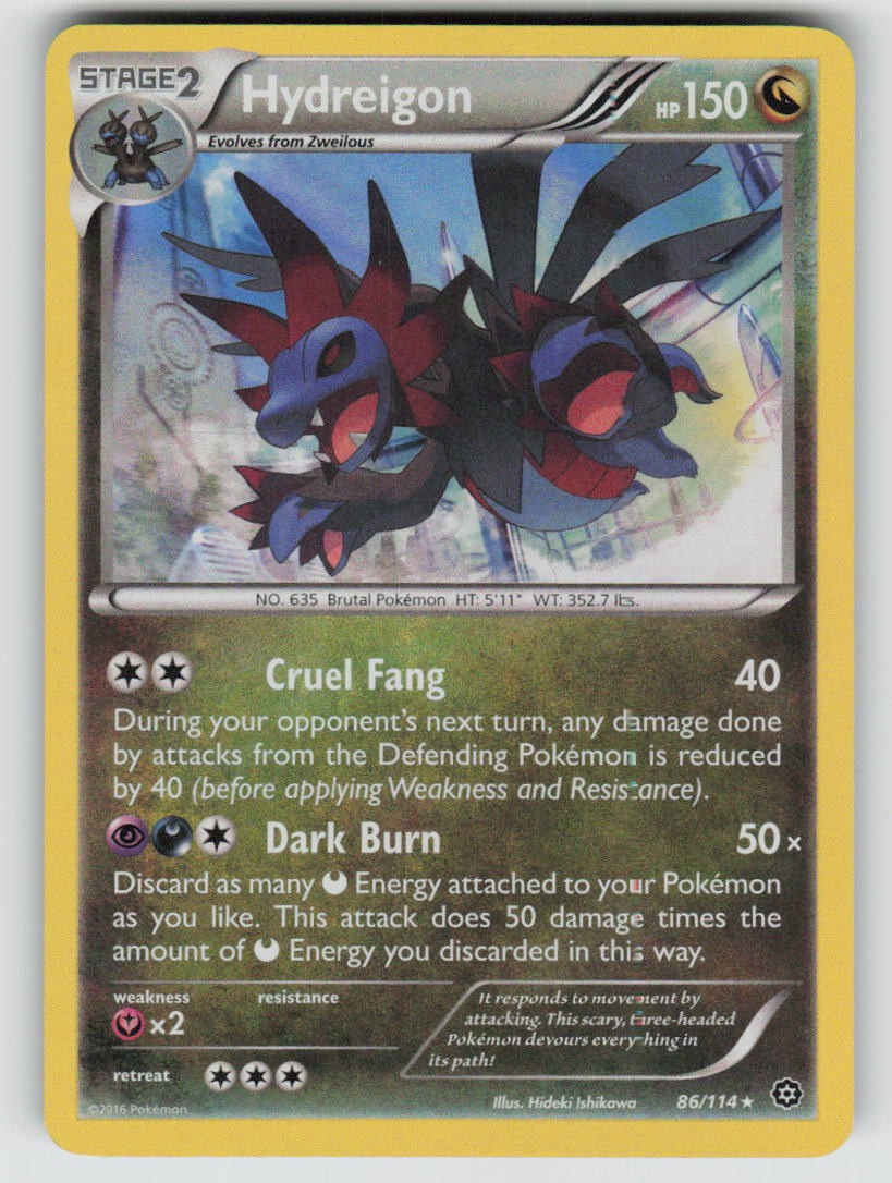 Holo Hydreigon 86/114 Rare Steam Siege Near Mint
