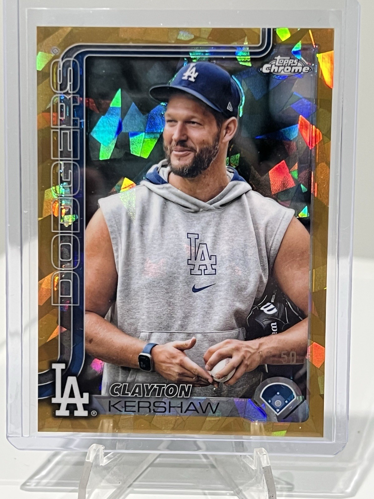 2025 Topps Chrome Sapphire CLAYTON KERSHAW GOLD /50 IMAGE VARIATION