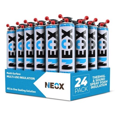 Spray Foam Insulation Closed Cell Expanding w/ Nozzle 1-24 Pack for Gaps & Walls