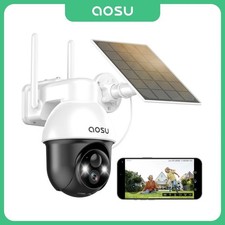 AOSU 2K/3MP WiFi Security Camera Outdoor Wireless, Solar Outdoor Camera, Solar