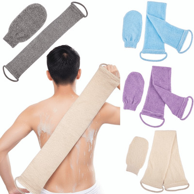 Rückenpeeling Rücken Peeling Gurt & Mitt Set Bad Körper Reinigung Dusche SPA
