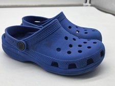 Crocs Classic Clog Shoes Kids Size C13 Blue Slip On Sandals Comfort Damage
