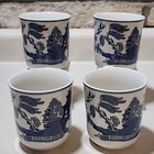 Johnson Bros Willow Blue Coffee Mugs Set Of Four Cup (4) Made In England 