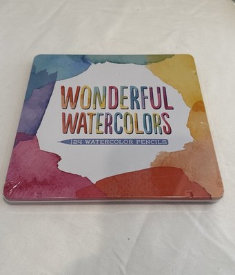 Wonderful Watercolors 24 watercolor pencils Sealed In Tin