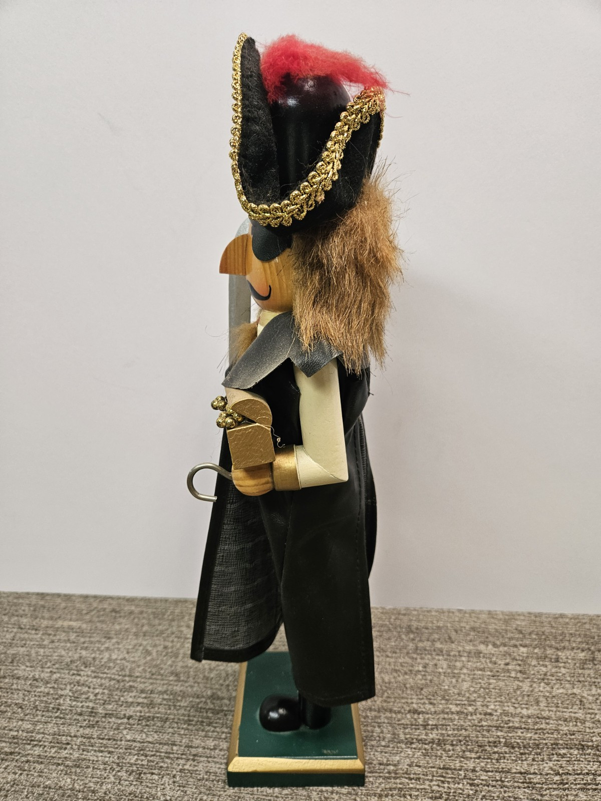 Vintage Wooden Holiday Nutcracker Pirate 15” Tall