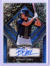 2026 Leaf Nation Baseball Brady Ebel Diamond Studs Auto #/10 Milwaukee Brewers