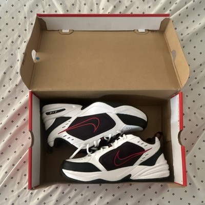 Nike Air Monarch IV Men's Sneakers White Black Red 415445-101