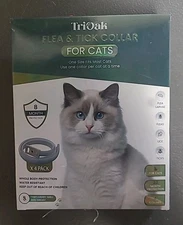 TriOak Flea & Trick Collar For Cats 4 Pack  32 Month Supply New Sealed