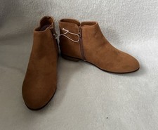 Cat  Jack Boots Girls Sz 5 Opal Brown Booties Zipper Flaw