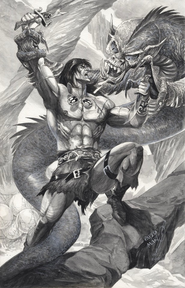 Conan by Pablo Marcos Original Comic Art 11x17 Comic Art