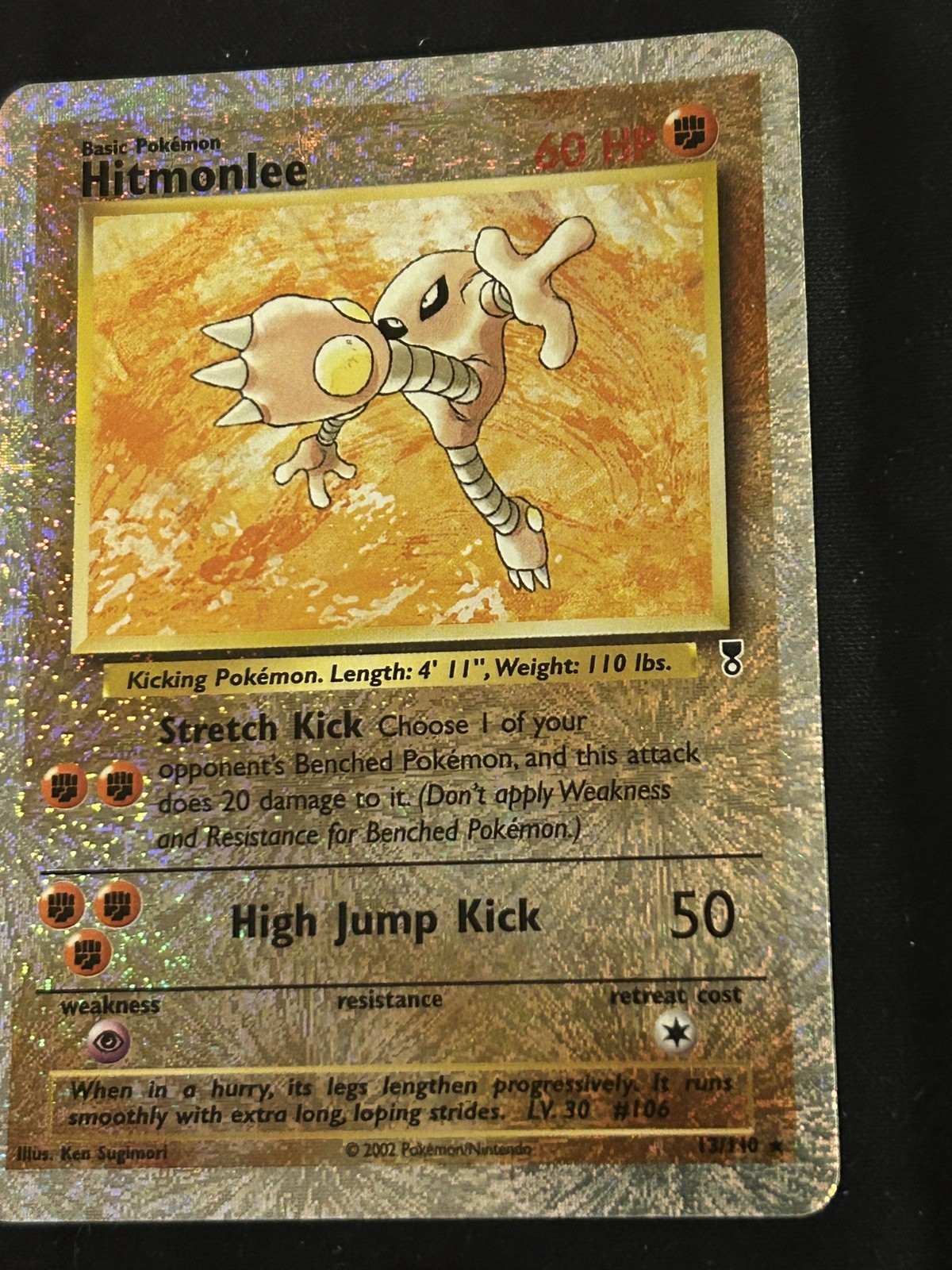 Hitmonlee 13/110 Legendary Collection 2002 Reverse Holo Pokémon Card TCG - LP