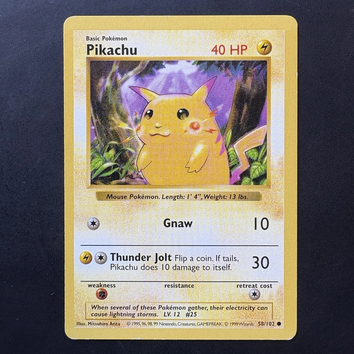 Pikachu Pokémon TCG Shadowless Individual Collectible Card Game