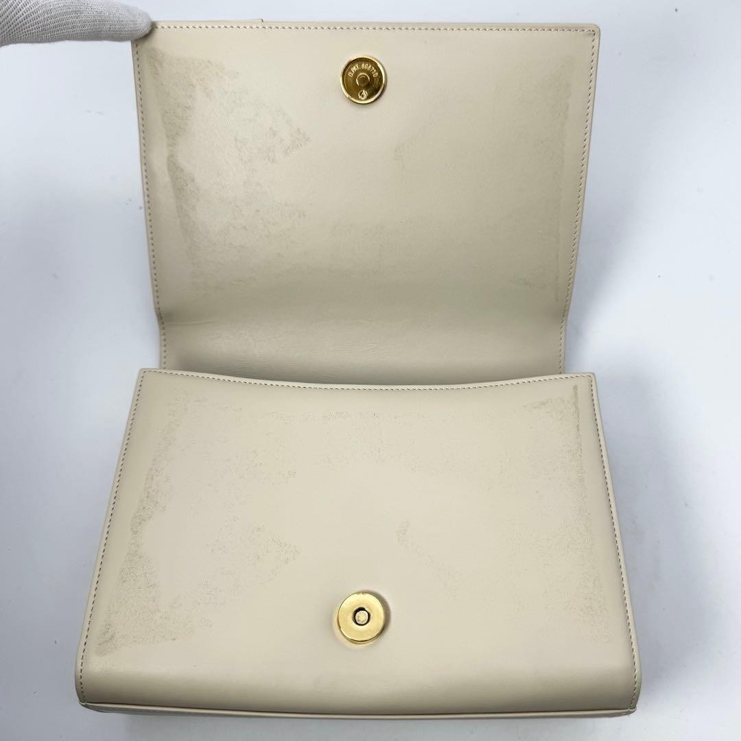 Givenchy Women’s Beige Leather One Handle Handbag Authentic Vintage thumbnail 4