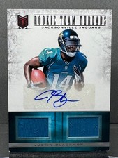 2012 Panini Momentum Justin Blackmon RC Rookie Team Threads Auto 17/25