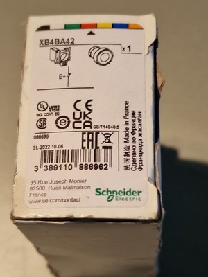 Drucktaster rot Öffner Telemecanique Schneider Electric Harmony XB4BA42 1St,#9
