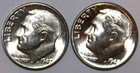 (2) Brilliant Uncirculated Roosevelt Dimes - 1947D 1948D - #9739D FREE SHIPPING