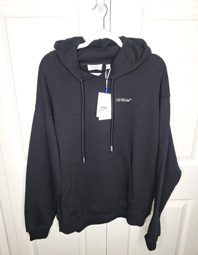 Off-White c/o Virgil Abloh Cloud Arrow Skate Hoodie Black Mens Medium Oversized