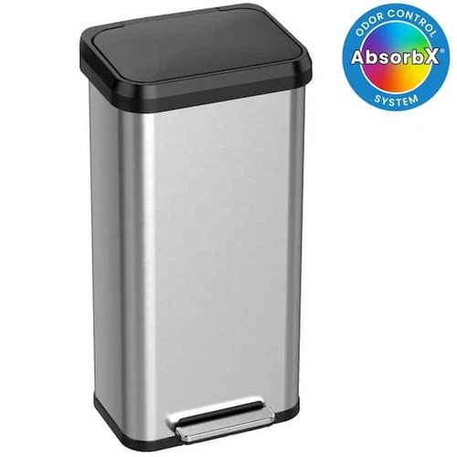 20 Gal SoftStep Stainless Steel Step Pedal Trash Can with Plastic Lid, 75L