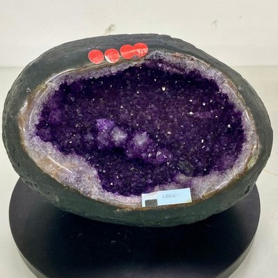 9.89LB Natural Amethyst geode quartz cluster crystal specimen Healing