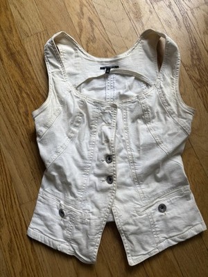 Plein Sud Jeans Designer-Weste / Blusentop Gr. 40
