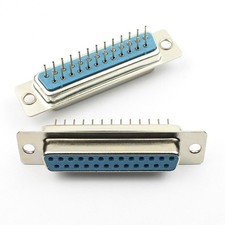 1Pcs D-SUB 25 Round Pin 2 Row Straight Female Through Hole Connector Adapter kk