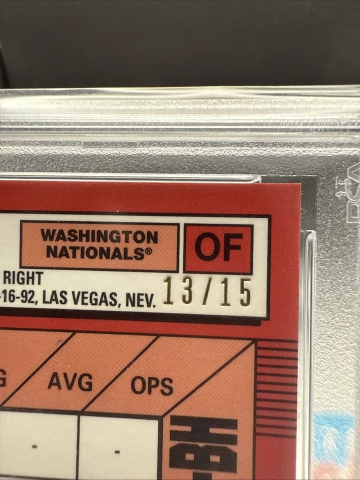 2014 Bowman Chrome Bryce Harper 89 Bowman Back Black Refractor Auto /15 - Image 3 of 3