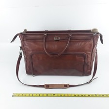 Vera Pelle Italian Leather Brown Large Messen...