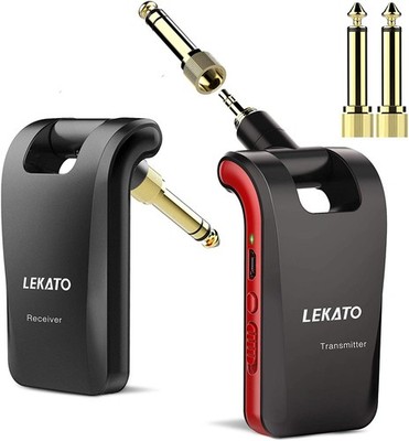 LEKATO Wireless Stereo Transmitter Receiver 6 Channels for Music Instrument