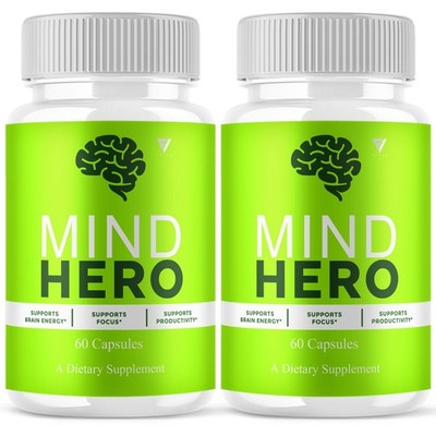 (2 Pack) Mind Hero Brain Supplement, MindHero Advanced Memory (120 Capsules)