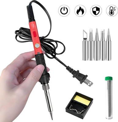 Soldering Kit, 60W Soldering Iron, 110V Welding Kit with Ceramic Heater