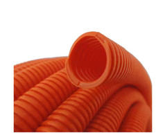 1-1/2 in. Dia x 100' Orange, Flexible LDPE NON-Split Corrugated Tubing Wire Loom