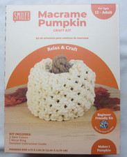 Macrame Fall Pumpkin Craft Kit 5” Beige Pumpkin Beginner Friendly Kit NIP