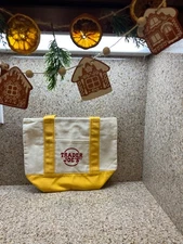 *LIMITED* Trader Joes Canvas Mini Tote Bag Yellow