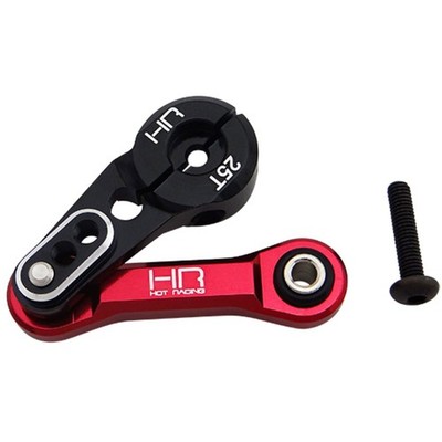 Hot Racing AON48SH25 Aluminum Fixed Link Steering with 25t Servo Arm Medium 