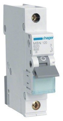 Hager MBN 120 LS-Schalter B 6kA Sicherung Automat Leitungsschutzschalter 20A