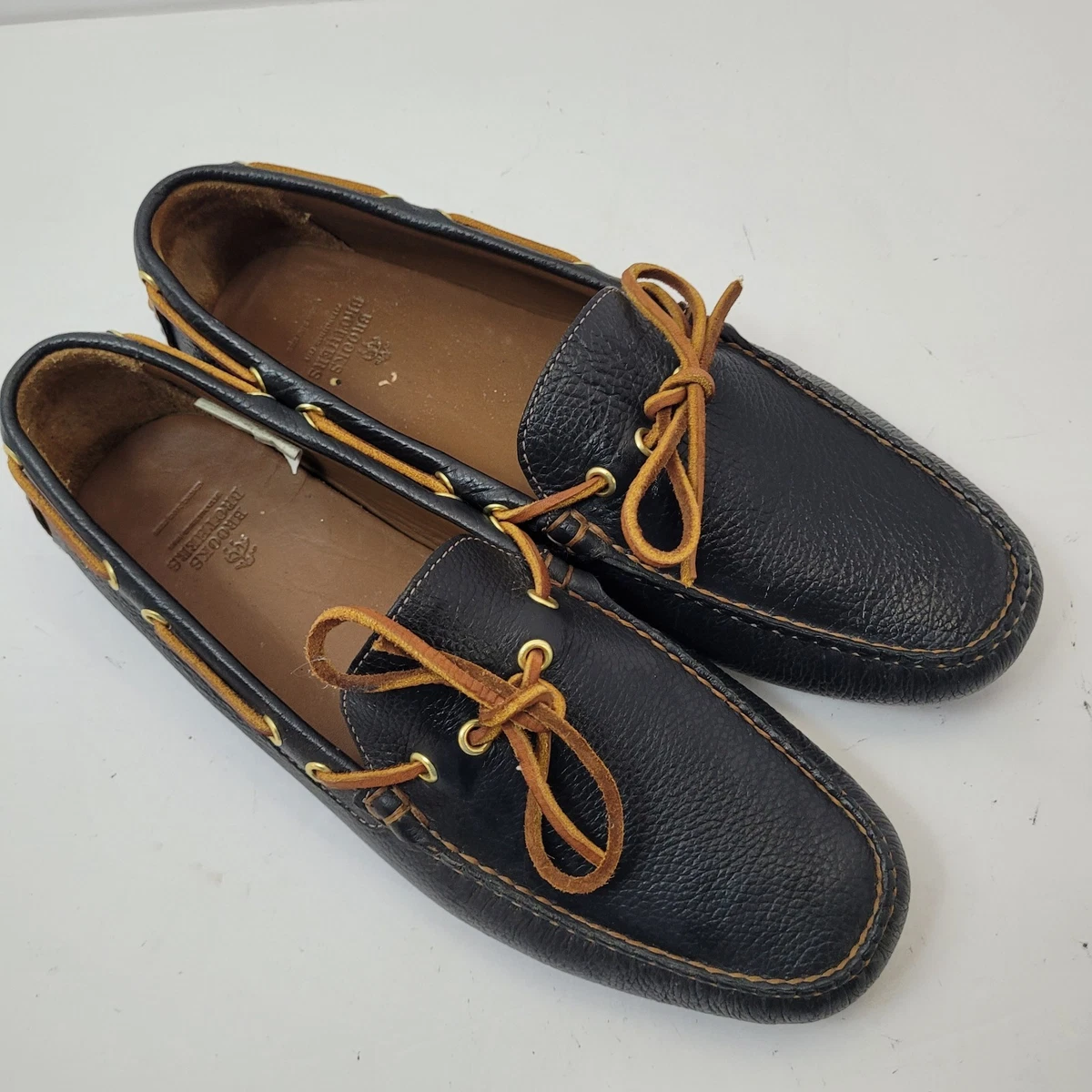 Brooks Brothers Made in Italy Navy Suede Driving Moccasins in Size 11 Dark Navy Blue Suede Italian Driving Shoe Moccasins main image 2